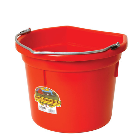 MILLER MFG Pail Flat-Back Plas 22Qt P-22FB RED